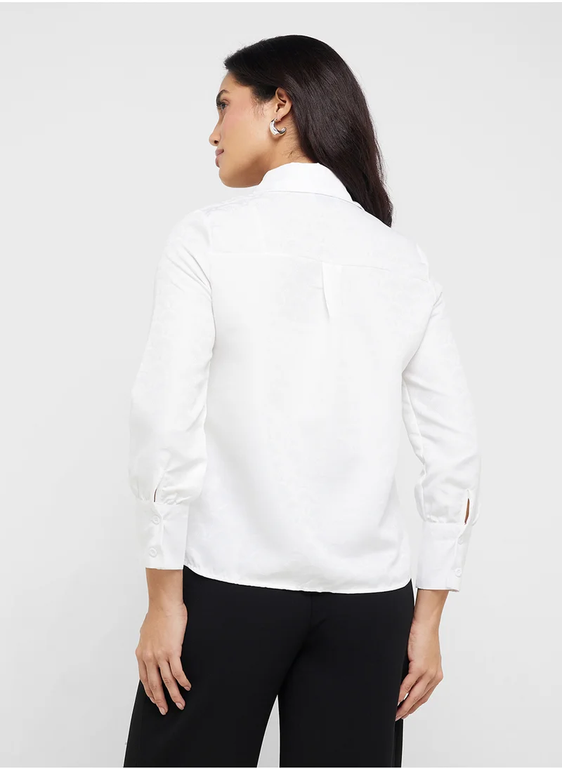 ELLA Printed Button Down Shirt