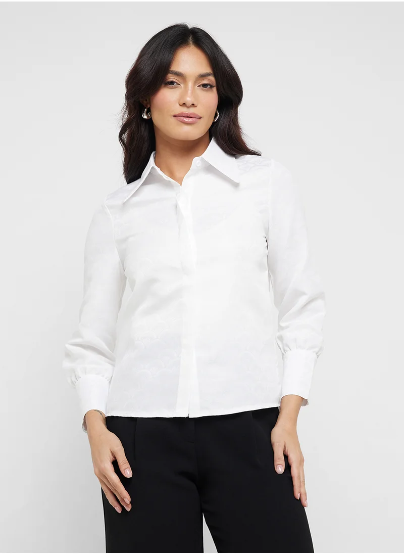 ELLA Printed Button Down Shirt