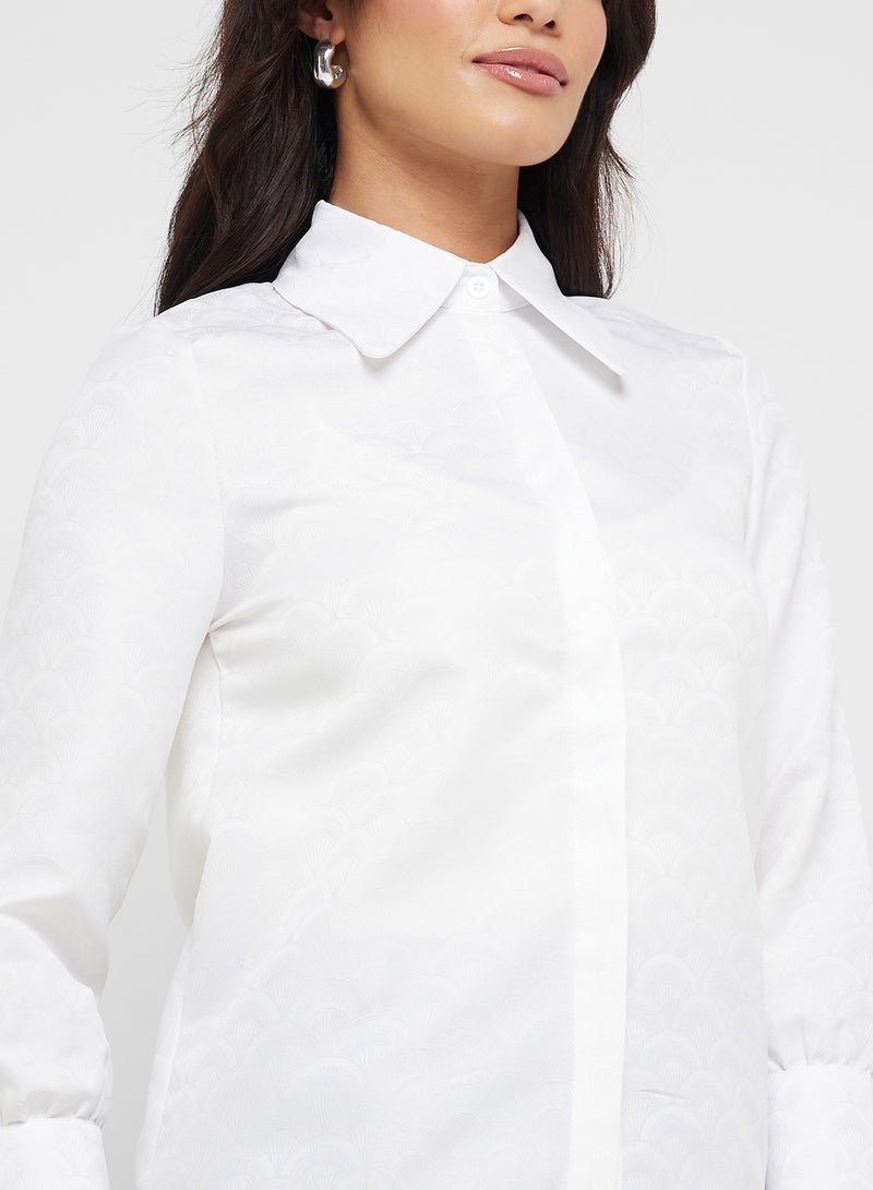 ELLA Printed Button Down Shirt  - Image 3