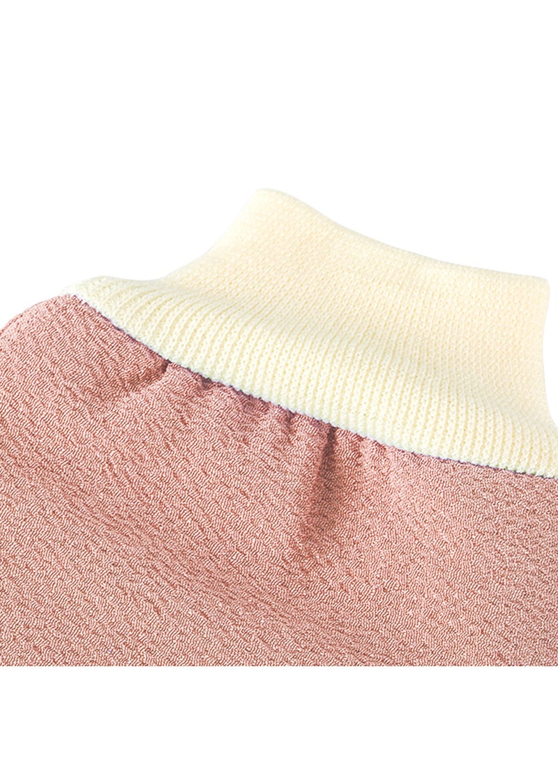 Bath TowelDouble Sided Back Rub GloveMud ScrubBath Pink  - Image 2