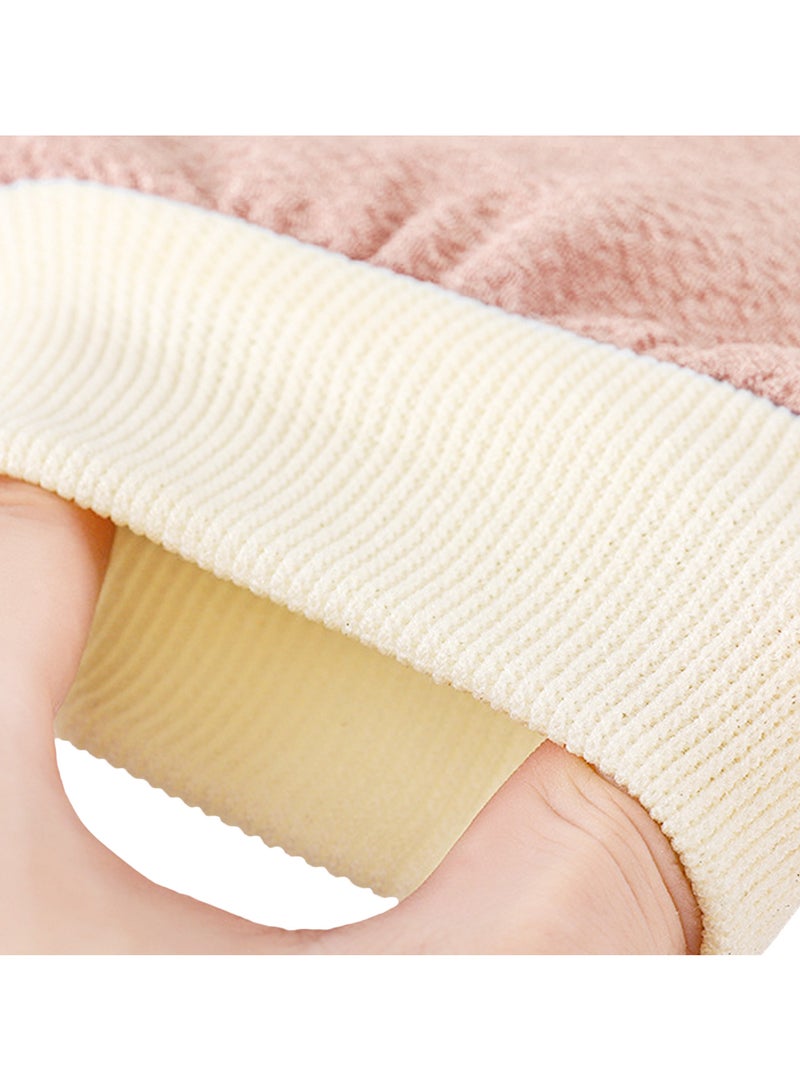 Bath TowelDouble Sided Back Rub GloveMud ScrubBath Pink  - Image 3