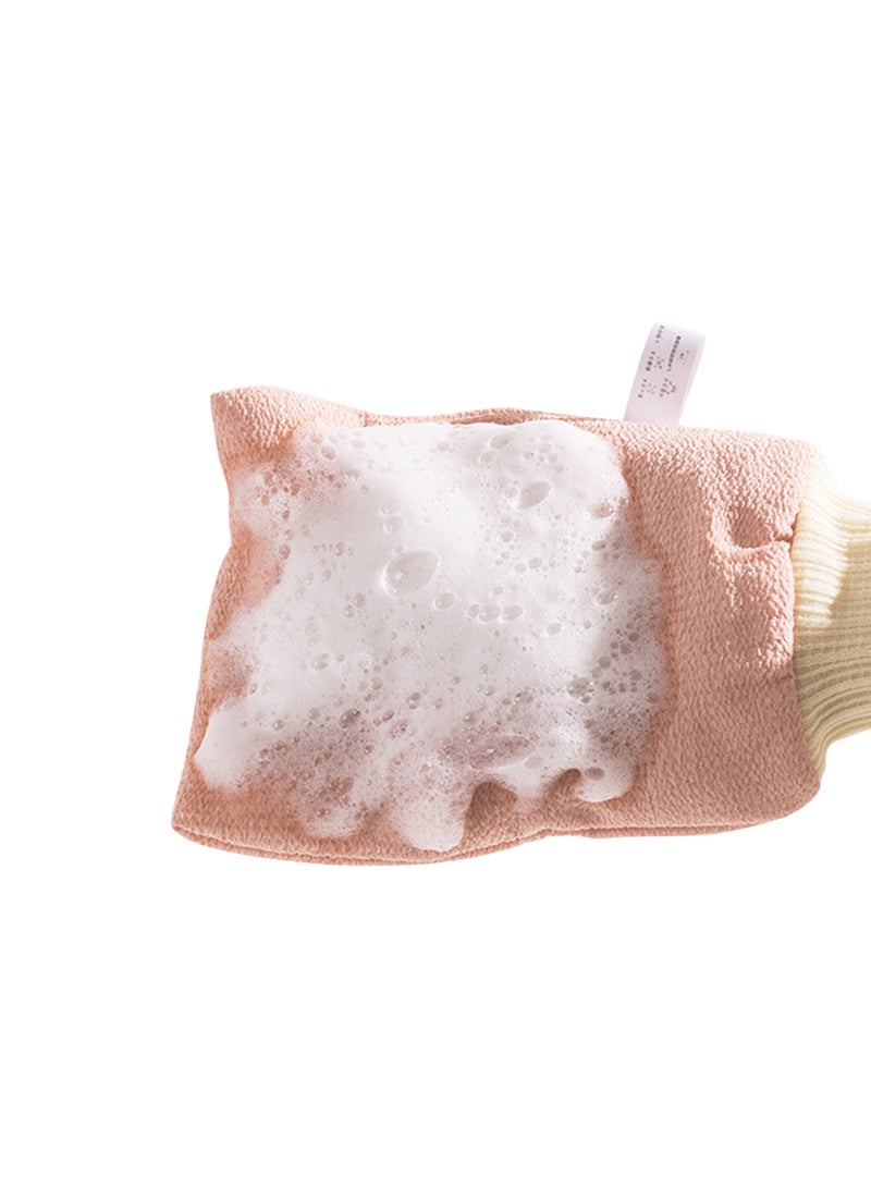 Bath TowelDouble Sided Back Rub GloveMud ScrubBath Pink  - Image 5