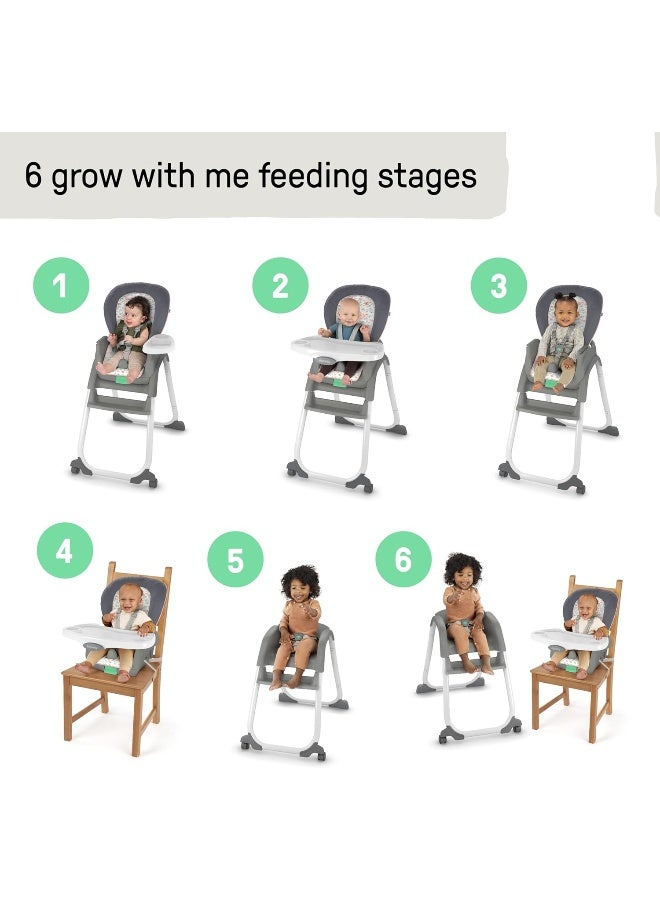 Ingenuity Full Course 6-in-1 High Chair - Baby to 5 Years Old, 6 Convertible Modes, 2 Dishwasher Safe Trays - Milly - Image 3