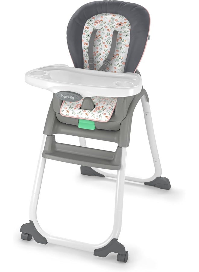Ingenuity Full Course 6-in-1 High Chair - Baby to 5 Years Old, 6 Convertible Modes, 2 Dishwasher Safe Trays - Milly - Image 1
