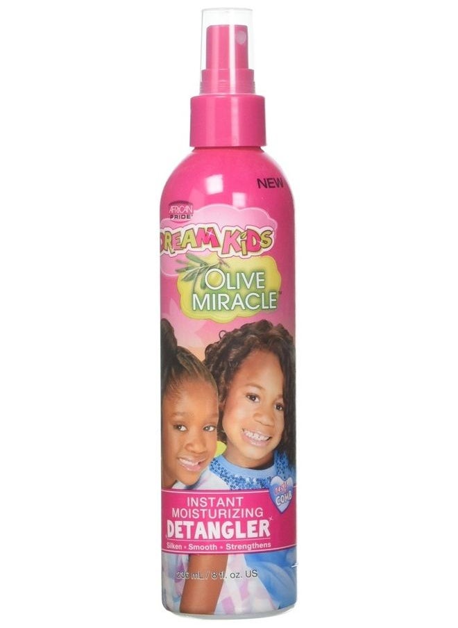 African Pride Dream Kids Olive Miracle Instant Moisture Detangler, Restores Natural Coils & Curls, Adds Moisture & Controls Frizz, 8 Oz  - Image 1