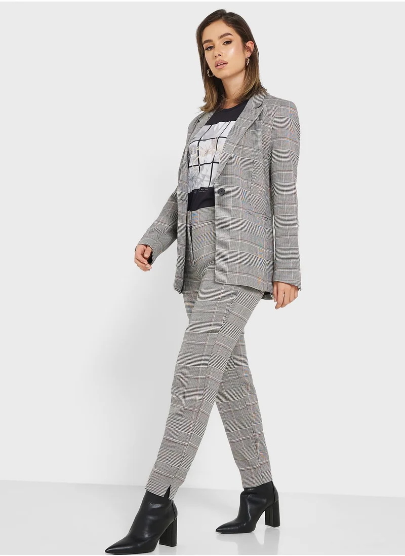 ONLY Checked High Waist Pants