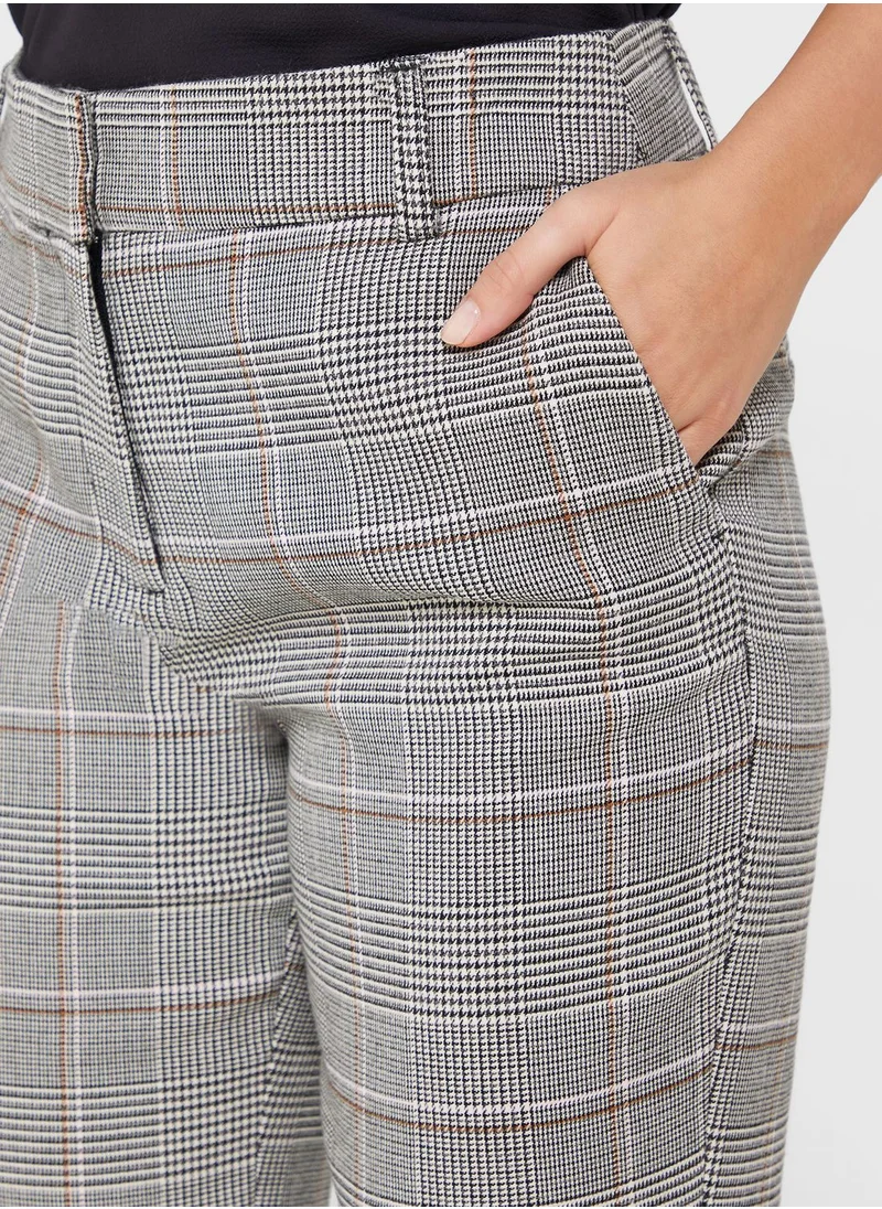 ONLY Checked High Waist Pants
