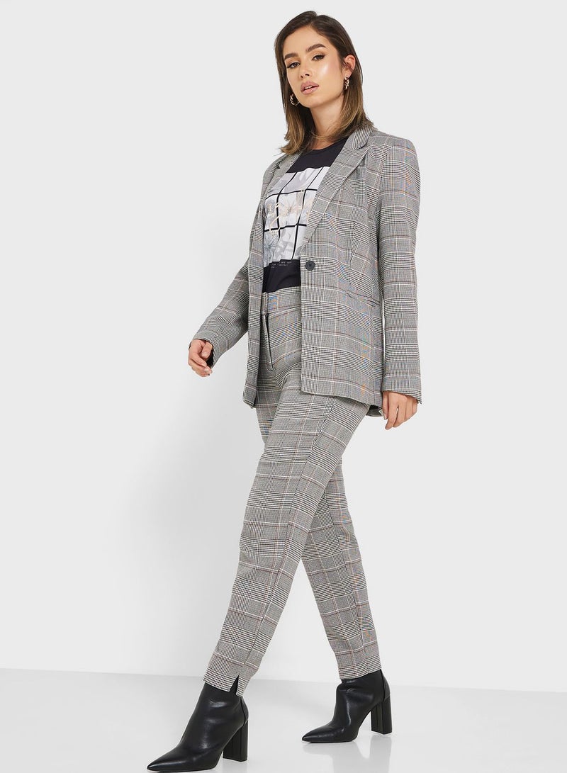 اونلي بنطال بخصر مرتفع ونقشة مربعات - Image 4