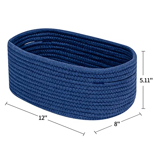 CubesLand Storage Basket, Cotton Rope, Navy Blue, 2 Pack, Organizing/Storage, Closet, Shelves, Decorative - Image 5