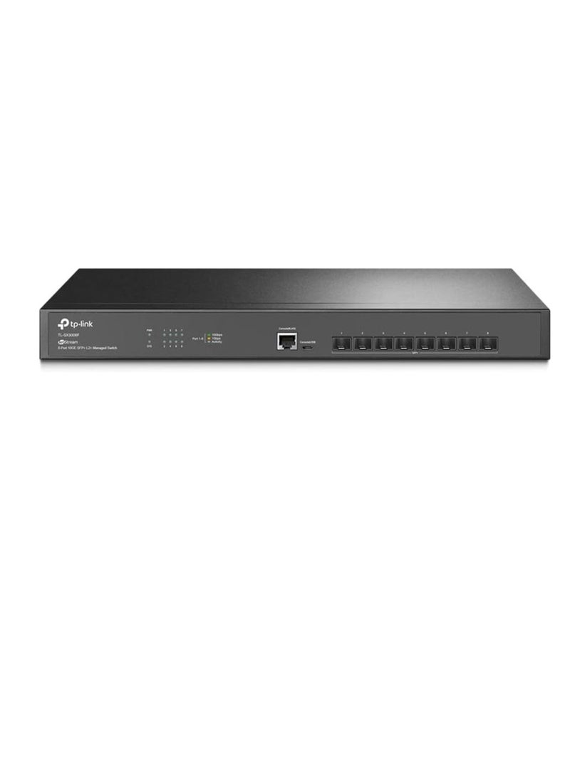 Tp-link Tl TP-Link TL-SX3008F | 8 Port 10G SFP+ Enterprise Level Switch | L2+ Smart Managed | Omada SDN Integrated | IPv6 | Static Routing | L2/L3/L4 QoS, IGMP & LAG | Limited Lifetime Protection  - Image 1