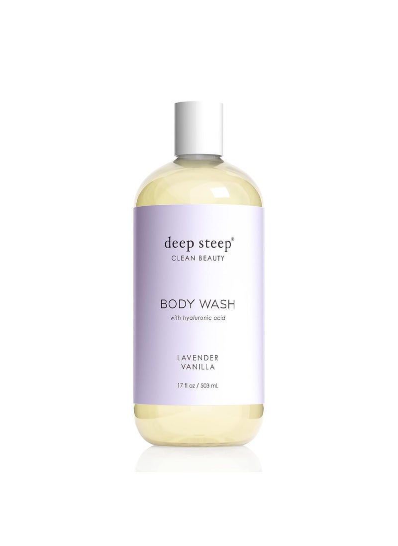 Deep Steep Deep Steep Body Wash with Hyaluronic Acid for Optimal Skin Hydration 17oz Lavender Vanilla 