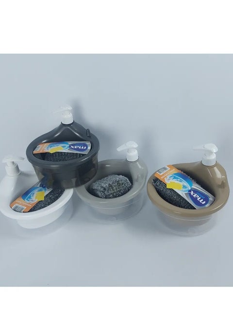 Soap Dispenser and Dish Sponge Holder Multi colour