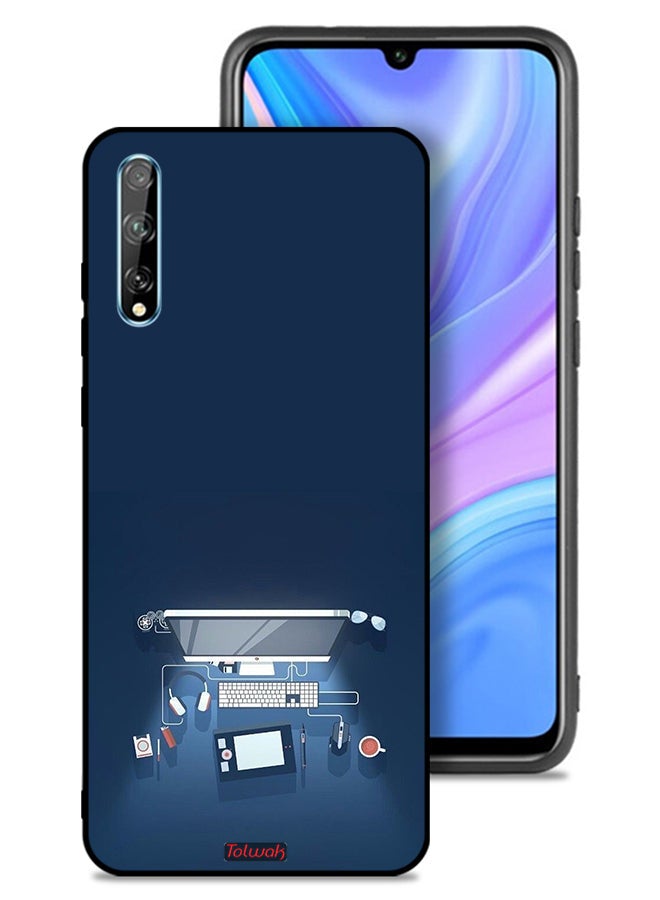 Tolwak Huawei Y8p Protective Case Cover Computer Desk Art - Image 1