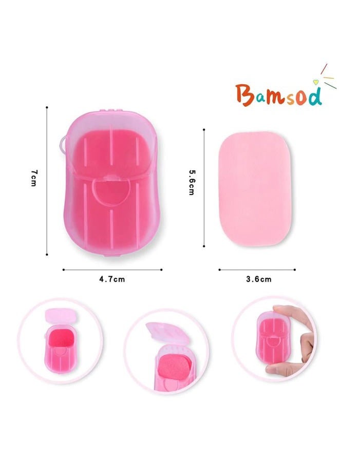 Bamsod 12 Boxes (240 sheets) Soap Paper Sheets Portable Disposal Travel Scented Bath Slice Sheet Foaming Paper Soap Confetti Slide Flakes for Laundry Hand - Image 2