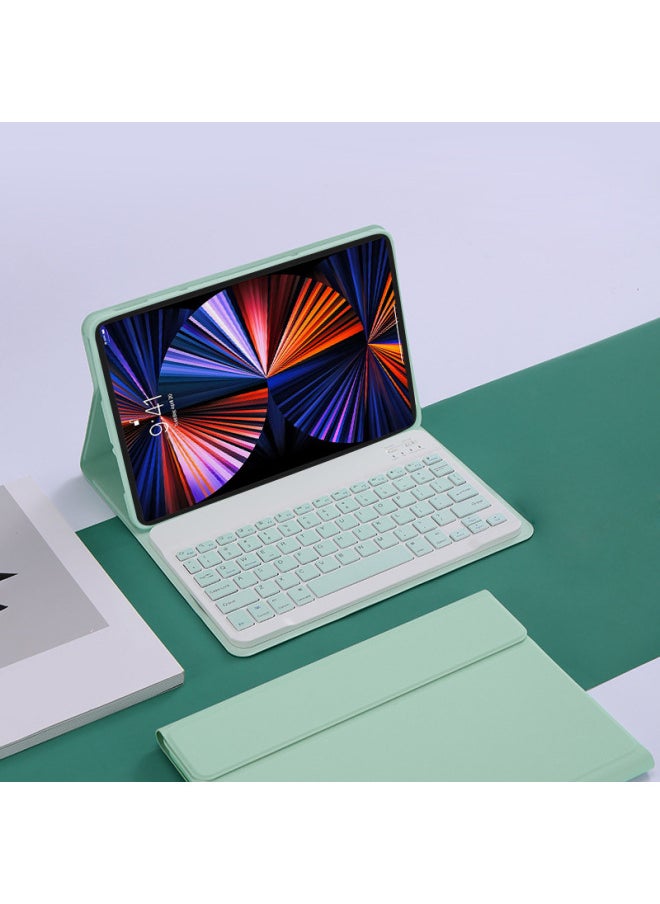 Generic For Lenovo Small P11 Flat Leather Case Pad Pro Protective Case Bluetooth Keyboard Wonderful Touch Backlight 11.5 Inch-Color:Fresh Green-Bluetooth Keyboard-Product Type:Lenovo M10 Plus 10.3 Inch X606  - Image 1