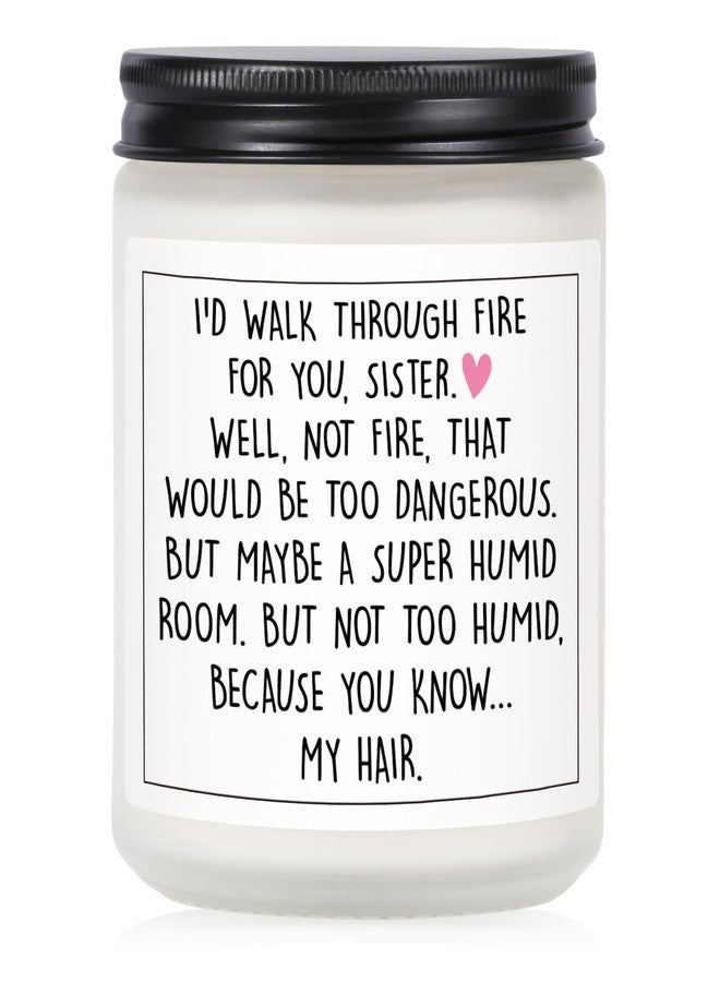 Petalsun Funny Sister Gifts, Sister Birthday Gifts - Handmade Lavender Natural Soy Wax Candle- Sisters Gift from Sister Brother for Birthday, Mothers Day, Graduation, Christmas, Sis Candle(7oz) - Image 1