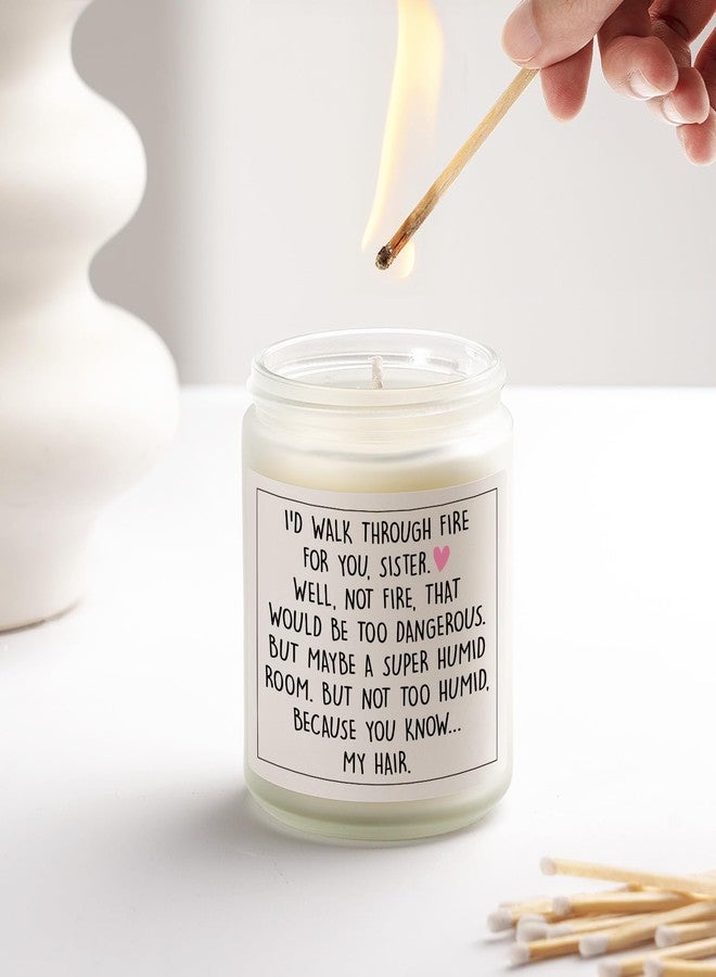 Petalsun Funny Sister Gifts, Sister Birthday Gifts - Handmade Lavender Natural Soy Wax Candle- Sisters Gift from Sister Brother for Birthday, Mothers Day, Graduation, Christmas, Sis Candle(7oz) - Image 3