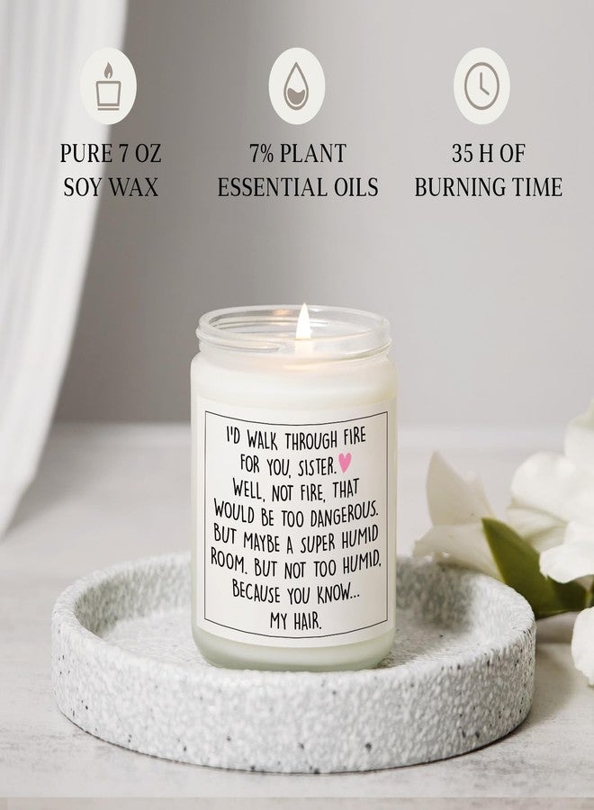 Petalsun Funny Sister Gifts, Sister Birthday Gifts - Handmade Lavender Natural Soy Wax Candle- Sisters Gift from Sister Brother for Birthday, Mothers Day, Graduation, Christmas, Sis Candle(7oz) - Image 4