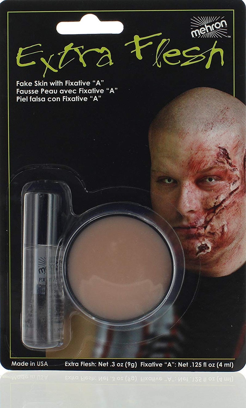 Mehron Makeup Extra Flesh with Fixative A for Special Effects | Halloween | Movies - .3oz Carded - Image 1