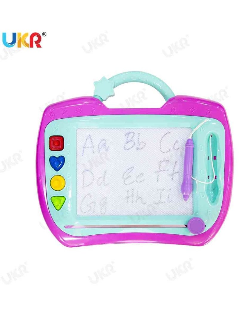 UKR Drawing Desk Color WordPad – 35x32 cm Kids' Art Desk with Pen, Pink | Creative Drawing Board for Children | Educational Art Desk for Kids | Interactive Drawing Toy for Boys & Girls | Fun & Engaging Art Activity for Toddlers | Creative Play for Kids - Image 2