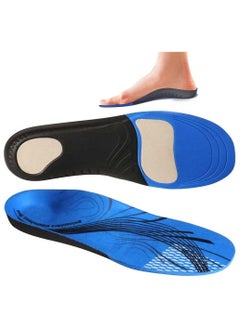 Orthotic Insoles Arch Support Soft Plantar Fasciitis Full-Length Shock Absorption Cushioning Function Inserts For Flat Feet Heel Spurs Foot Pain Overpronation M 42-44