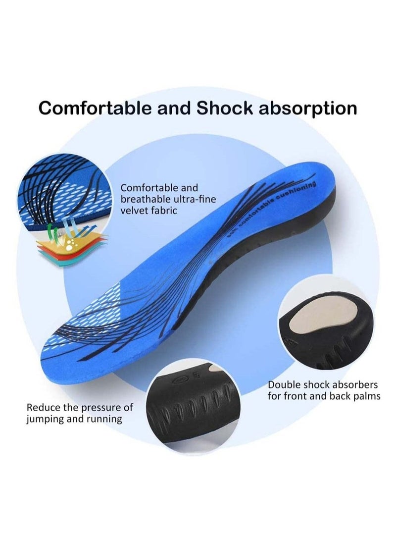 SYOSI - Orthotic Insoles Arch Support Soft Plantar Fasciitis Full-Length Shock Absorption Cushioning Function Inserts For Flat Feet Heel Spurs Foot Pain Overpronation M 42-44 - Image 1