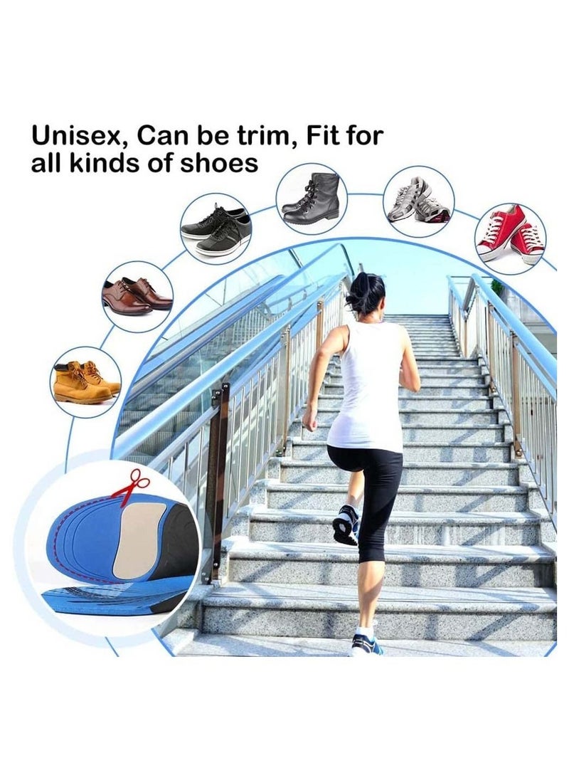 SYOSI - Orthotic Insoles Arch Support Soft Plantar Fasciitis Full-Length Shock Absorption Cushioning Function Inserts For Flat Feet Heel Spurs Foot Pain Overpronation M 42-44 - Image 1