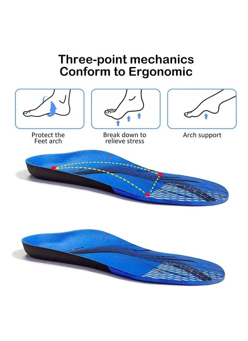 SYOSI - Orthotic Insoles Arch Support Soft Plantar Fasciitis Full-Length Shock Absorption Cushioning Function Inserts For Flat Feet Heel Spurs Foot Pain Overpronation M 42-44 - Image 1