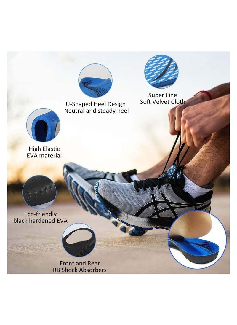 SYOSI - Orthotic Insoles Arch Support Soft Plantar Fasciitis Full-Length Shock Absorption Cushioning Function Inserts For Flat Feet Heel Spurs Foot Pain Overpronation M 42-44 - Image 1