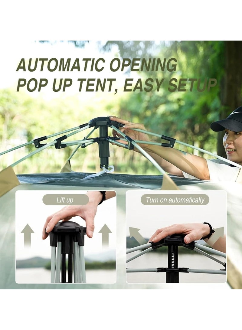 DubaiGallery Camping Tent, Automatic Instant Tent, Pop Up Tent, Bright Dome Tent, Can Hold 3-4 Persons, Used for Camping, Hiking and Other Outdoor Activities - Image 3