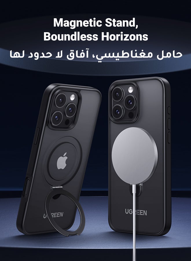 Ugreen iPhone 16 Pro Max Magsafe Case Kickstand for, Strong Magnetic, Sturdy & Versatile Stand, Never Yellow, Military-Grade Drop Protection, 16 Pro Max Magnetic Stand Cover, Anti-Fingerprint Anti-Scratch - Image 3