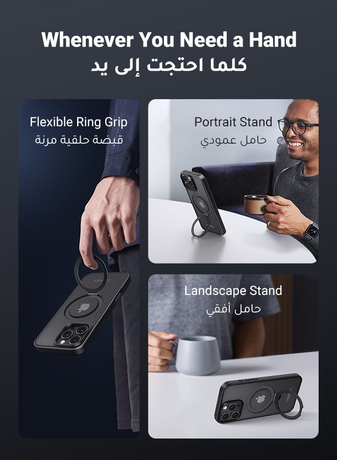 Ugreen iPhone 16 Pro Max Magsafe Case Kickstand for, Strong Magnetic, Sturdy & Versatile Stand, Never Yellow, Military-Grade Drop Protection, 16 Pro Max Magnetic Stand Cover, Anti-Fingerprint Anti-Scratch - Image 2