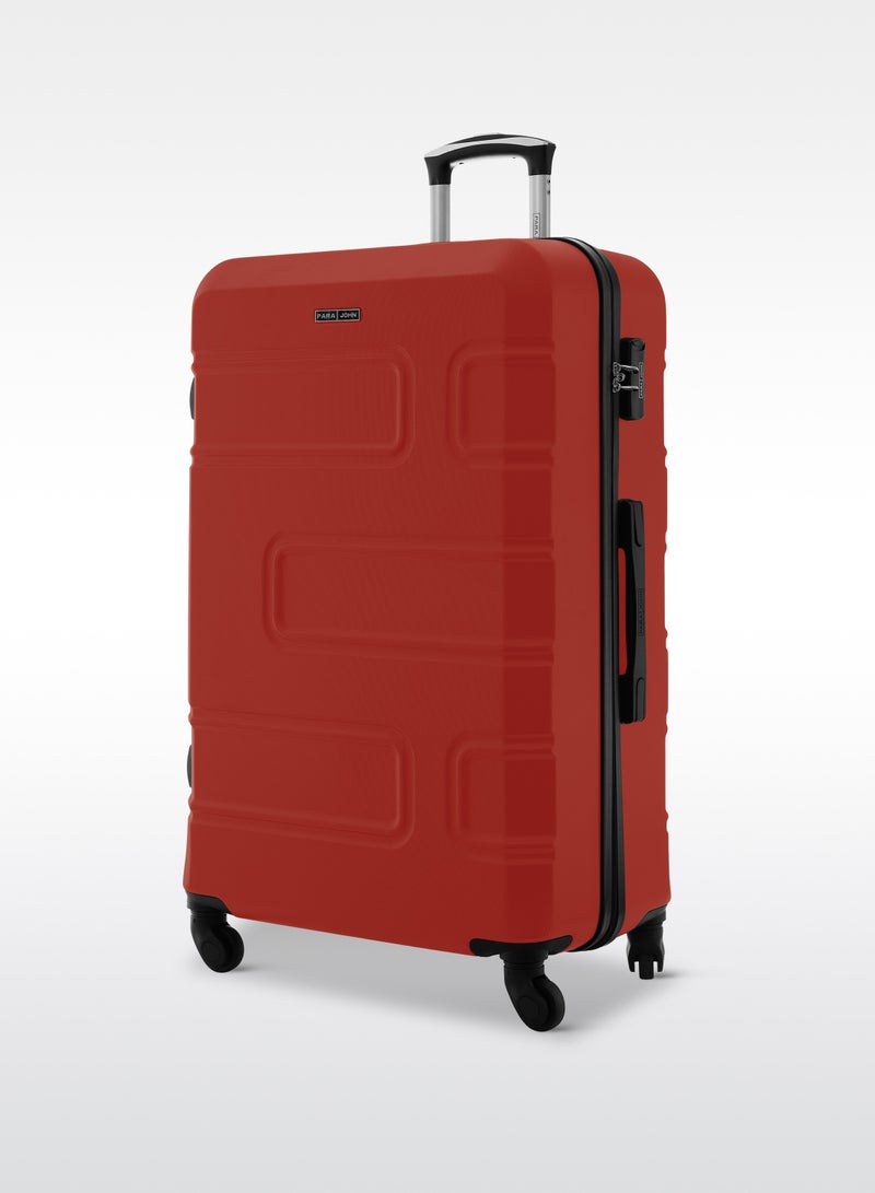PARAJOHN UrbanShield 2-Piece Luggage Set – Lightweight ABS Hard Shell Suitcase, 20” Carry-On & 28” Check-In Trolley Bag with 360° Spinner Wheels & TSA Lock - Red  - Image 2