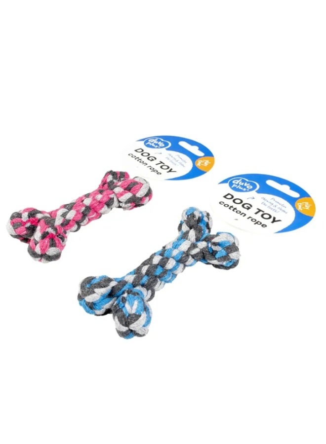 Duvo + Duvo+ Knotted Cotton Bone Small Dog Chew Toy - 8cm - Image 2