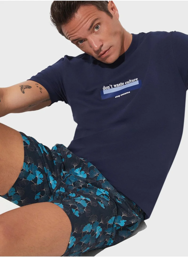 JUNE Patterned Swim Shorts