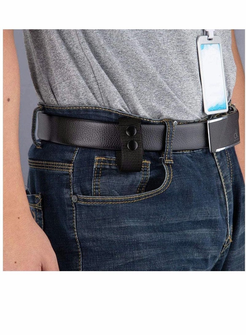 8 pieces, Duty Belt Keeper, Belt Holder, Double Snap Belt Keeper, Leather Duty Snap Belt Keeper for Outdoor Sports Camping Police Military Equipment - Image 3