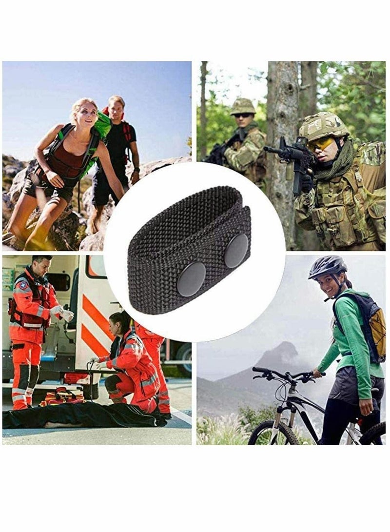 8 pieces, Duty Belt Keeper, Belt Holder, Double Snap Belt Keeper, Leather Duty Snap Belt Keeper for Outdoor Sports Camping Police Military Equipment - Image 4