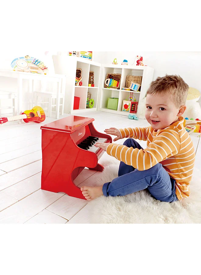 هيب Hape Playful Piano Toy | 18-Key Sized Wooden Mini Musical Instrument, Educational Toy for Kids |Includes Music Book | Suitable For Ages 3 Years & Up