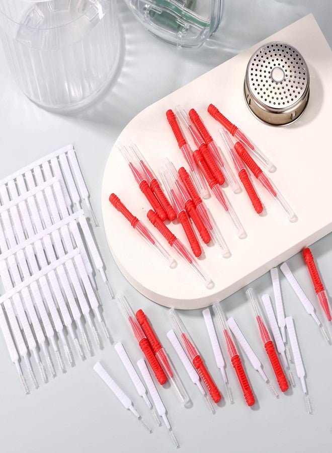 lasuroa 80pcs Shower Head Cleaner Tools Kit, 30 Cleaning Brushes & 50 Shower Hole Picks Practical Unclogger Brush for Bathroom Household Small Hole Nozzles Faucets Sink Gaps (Red & White) - Image 3