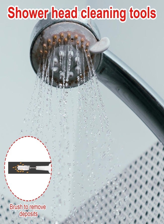 lasuroa 80pcs Shower Head Cleaner Tools Kit, 30 Cleaning Brushes & 50 Shower Hole Picks Practical Unclogger Brush for Bathroom Household Small Hole Nozzles Faucets Sink Gaps (Red & White) - Image 5