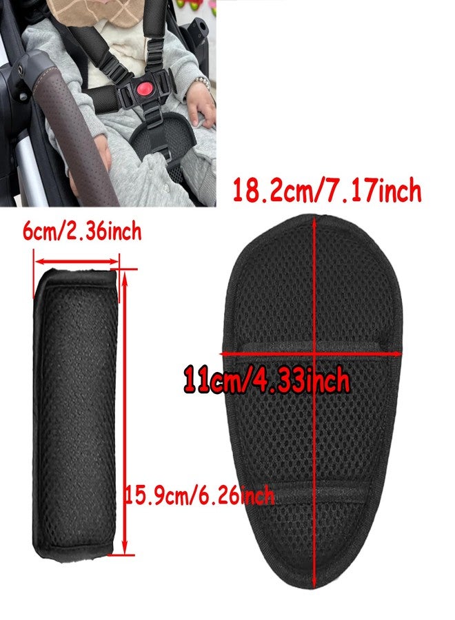 Anglepingping Universal 5 Point Harness Seat Belt for High Chair,Adjustable Seatbelt Crotch Cushion Shoulder Pads,Safety Harness Strap Belt Kit with Shoulder Strap and Crotch Harness Pads - Image 2