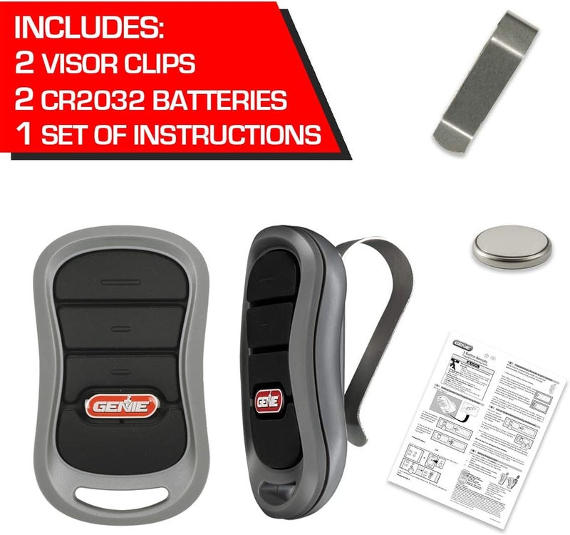 Genie 3-Button Garage Door Opener Remotes (2 Pack) - Compatible with Genie Intellicode Models - Image 4