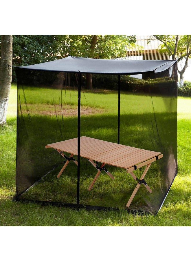Mengersi Mosquito Net, Extra Large Mosquito Netting Tent for Camping, Bed Canopy Bug Netting for Twin Bed, Patio, Camping, Outdoor & Travel (Black, Large) - Image 3