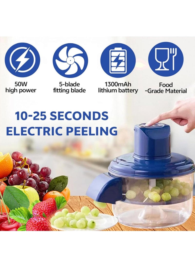 SPECTON Automatic Rechargeable Peeling Machine, Electric Fruit & Vegetable Peeler Automatic Grape Peeler Machine Skin Remover Tool for Home Kitchen - Image 5