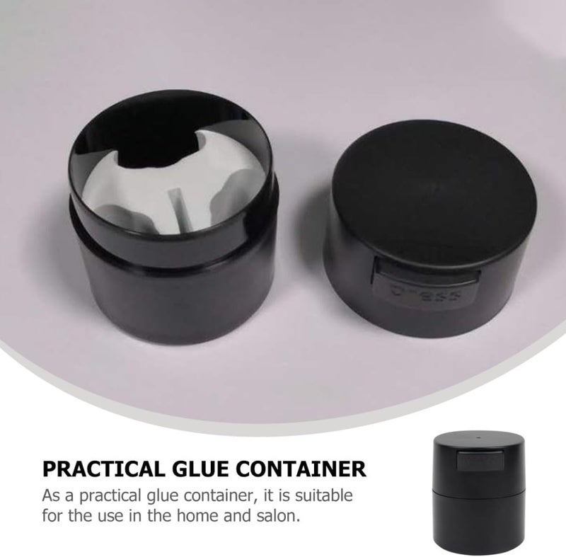 Eyelash Glue Storage Container Black Sealed Dry Jar for Lash Extension Adhesive Use - Image 3