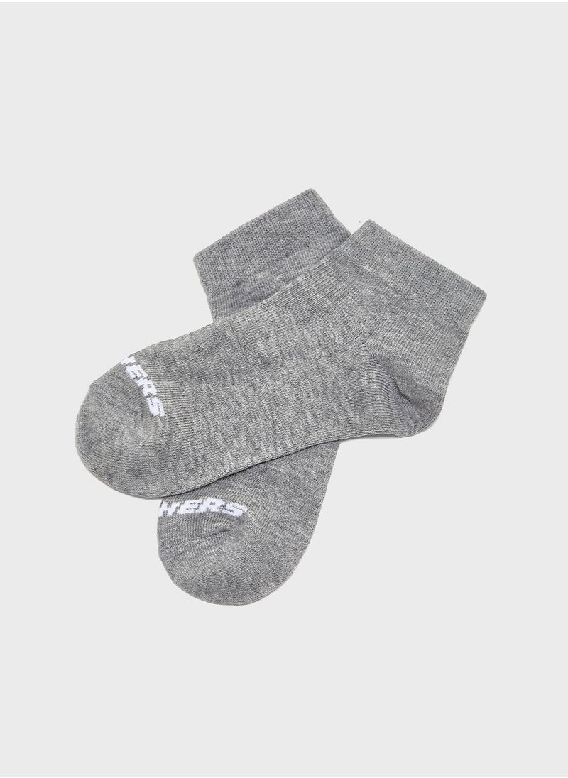 SKECHERS - Kids 3 Pack Quarter Crew Socks - Image 1