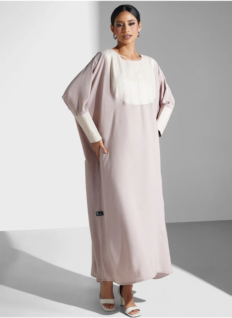 Meem by Mariyah Pu Color Block Kaftaan
