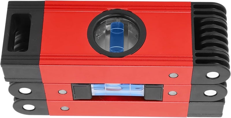 Dioche Foldable Level, Magnetic, Red, 3 Sections, Aluminum, FL3-Red - Image 2