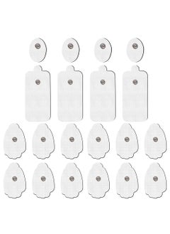 TENS Unit Replacement Pads, 20 Pack Snap Electrode Pads for Tens Unit with Standard 3.5mm snap-on Connector Compatible with Belifu TENS Reuse More Than 35 Times