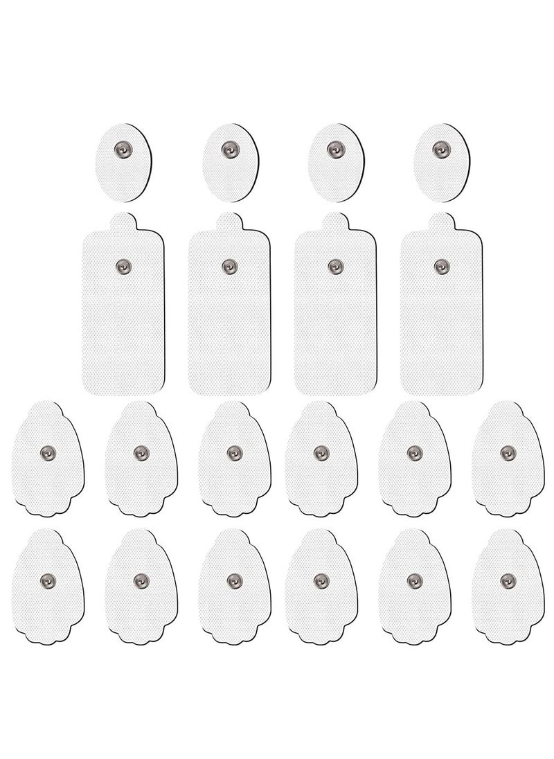SYOSI - TENS Unit Replacement Pads, 20 Pack Snap Electrode Pads for Tens Unit with Standard 3.5mm snap-on Connector Compatible with Belifu TENS Reuse More Than 35 Times - Image 1